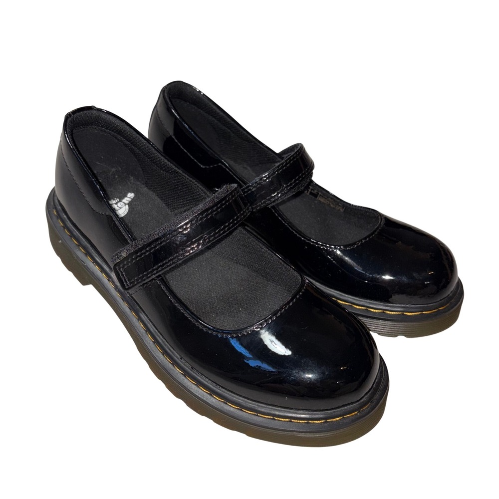 Dr. Martens Maccy Black Patent Leather Mary Jane Shoes Girls Size 3US 2UK 34EU